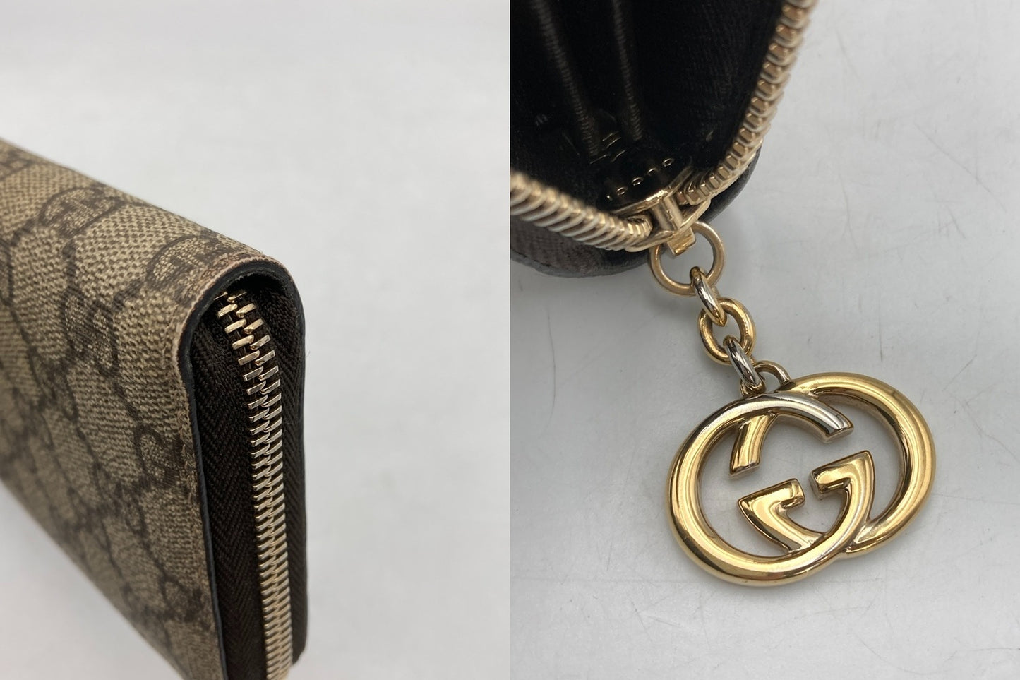 GUCCI グッチ GGスプリーム ラウンドファスナー長財布 212110 中古 D4