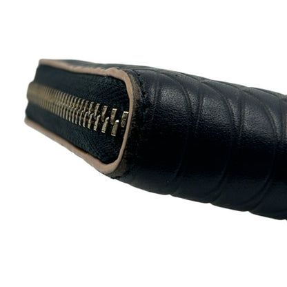 Paul Smith ポールスミス No.9 長財布 メンズ エンボス レザー L字ファスナー ネイビー/レッド/グリーン 本革 カード入れ 小銭入れ 札入れ 中古 W1