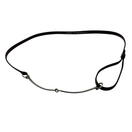 GUCCI グッチ レディース ベルト 037 1476 1110 5 ブランド ブラウン パテント レザー 中古 W４