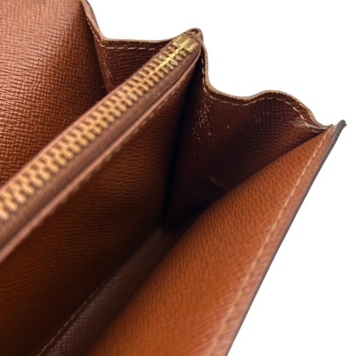 LOUIS VUITTON ルイヴィトン モノグラム ポルトモネクレディ 長財布 M61725 ブランド レディース メンズ 小銭入れ カード入れ 中古 Ｗ４