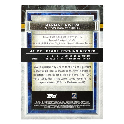 TOPPS MLBカード MUSEUM COLLECTION MARIANO RIVERA NEW YORK YANKEES /150 #6 中古 IT2