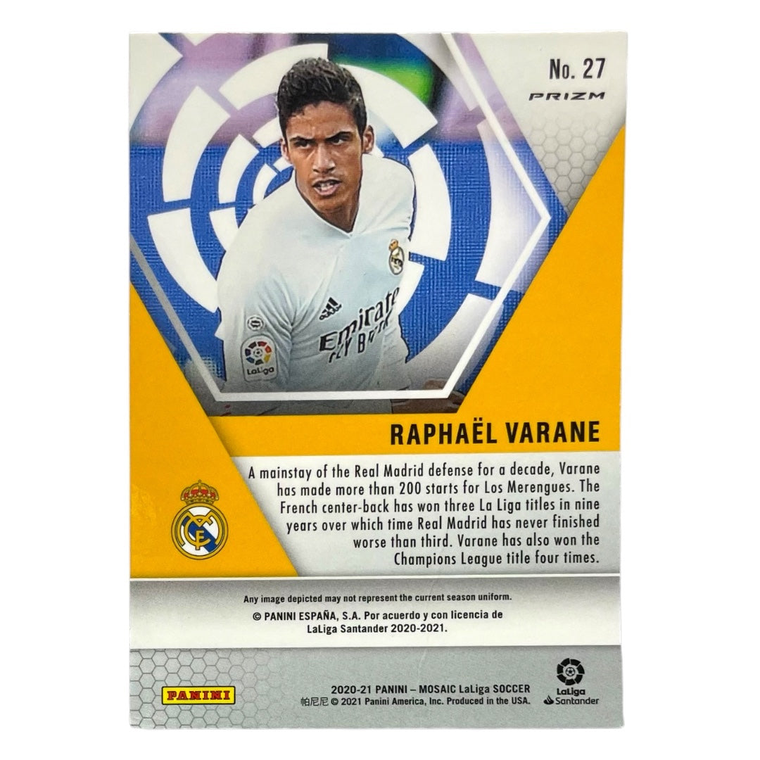 PANINI サッカーカード MOSAIC LALIGA PRIZM RAPHAEL VARANE REAL MADRID #27 中古 IT2