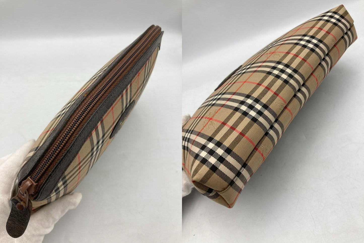 Burberrys バーバリーズ ノバチェック シャドーホース クラッチバッグ 中古 D4