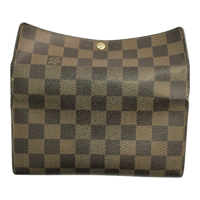 LOUIS VUITTON ルイヴィトン ダミエ エベヌ ポルトフォイユサラ 長財布 2つ折り 旧型 小銭入れあり ブラウン N61734 中古 T1