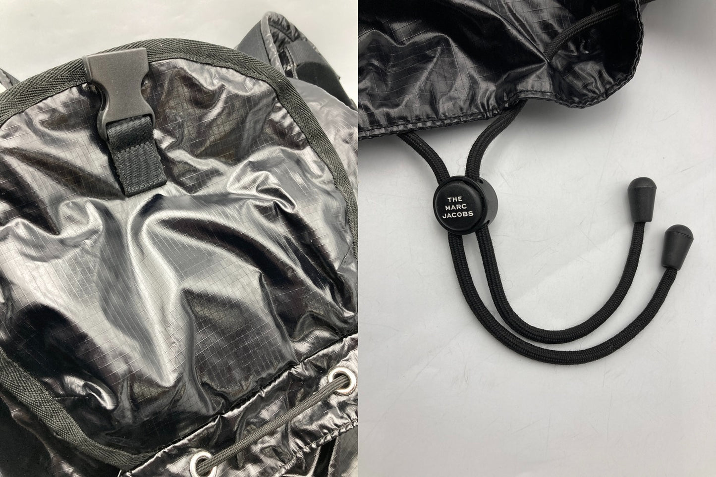 MARC JACOBS マークジェイコブス ザ リップストップ バックパック リュックサック ブラック 中古 D4