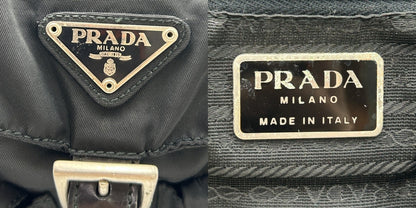 PRADA プラダ リュックサック ナイロン ブラック ブランド レディース おしゃれ バックパック バッグ 鞄 中古 W４