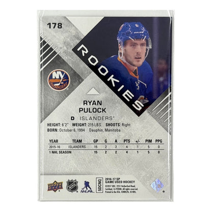 UPPER DECK NHLカード SP GAME USED RYAN PULOCK ISLANDERS /113 #178 中古 IT1