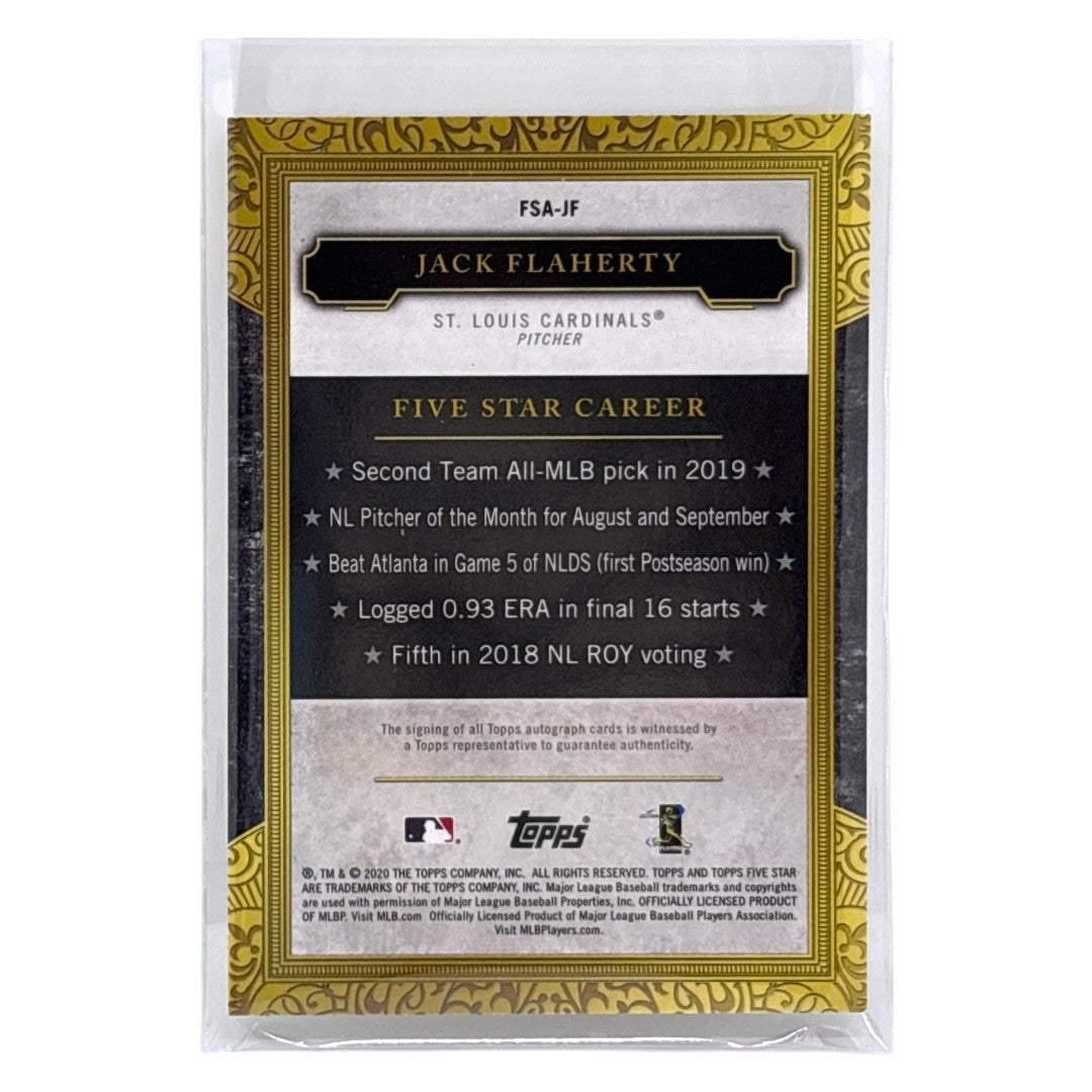 TOPPS MLBカード FIVE STAR JACK FLAHERTY ST. LOUIS CARDINALS #FSA-JF 中古 IT1