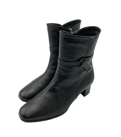 RiZComfort リズコンフォート サイドジップ レザー ショートブーツ 0603 サイズ23.0cm 中古 D4