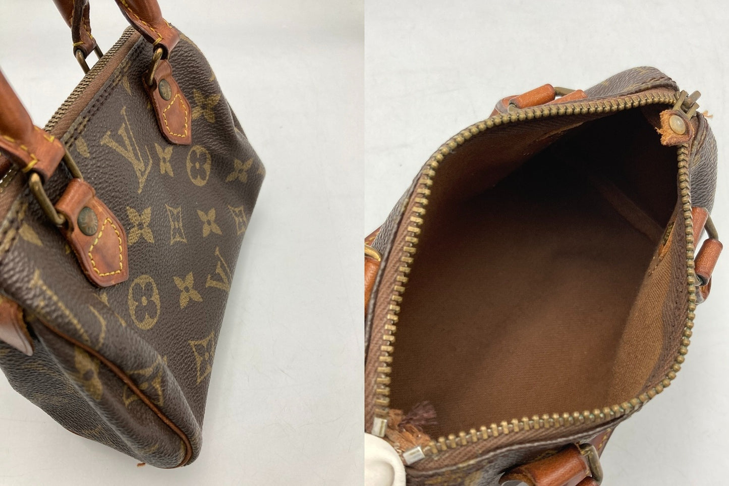 LOUIS VUITTON ルイヴィトン モノグラム ミニスピーディ ハンドバッグ M41534 中古 D4