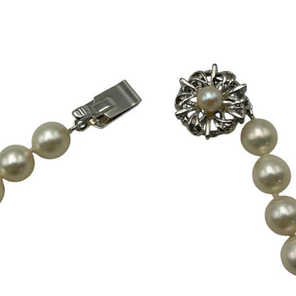 SILVER シルバー 4.5mmー7mm パール ネックレス レディース アクセサリー おしゃれ 真珠 中古 W４
