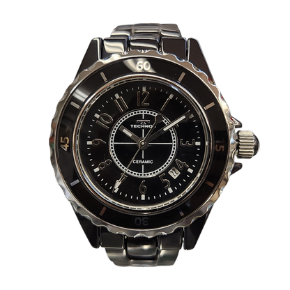 TECHNOS テクノス 腕時計 レディース アナログ クォーツ セラミック ブラック T9906BB 中古 T1