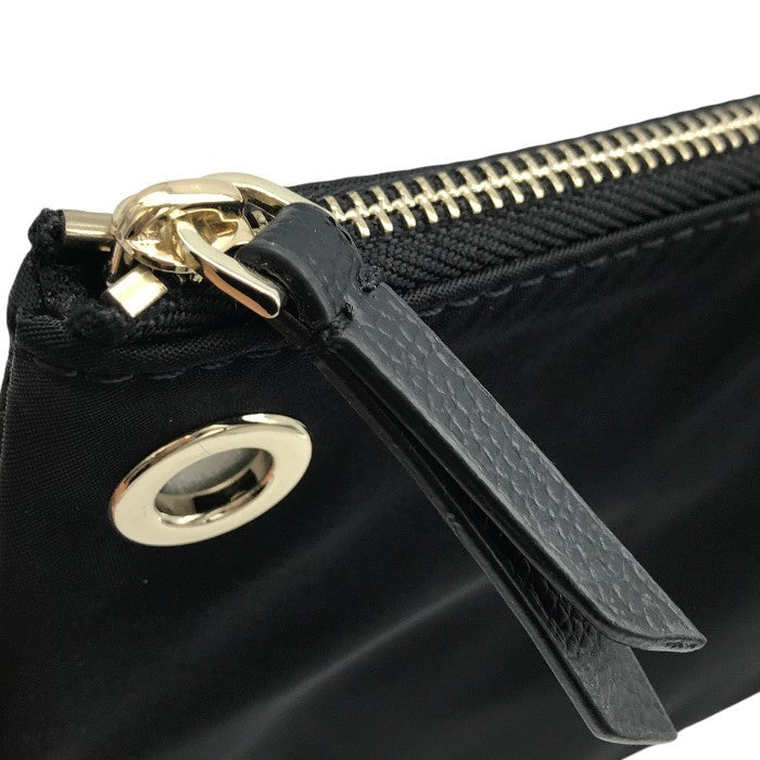 Kate Spade ケイトスペード ドーン トリプルポーチ レディース 3連 ナイロン シンプル ブラック WLRU5377 中古 T1