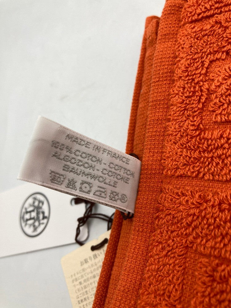 HERMES エルメス カレ・タオル ステアーズ ハンドタオル 中古 D4