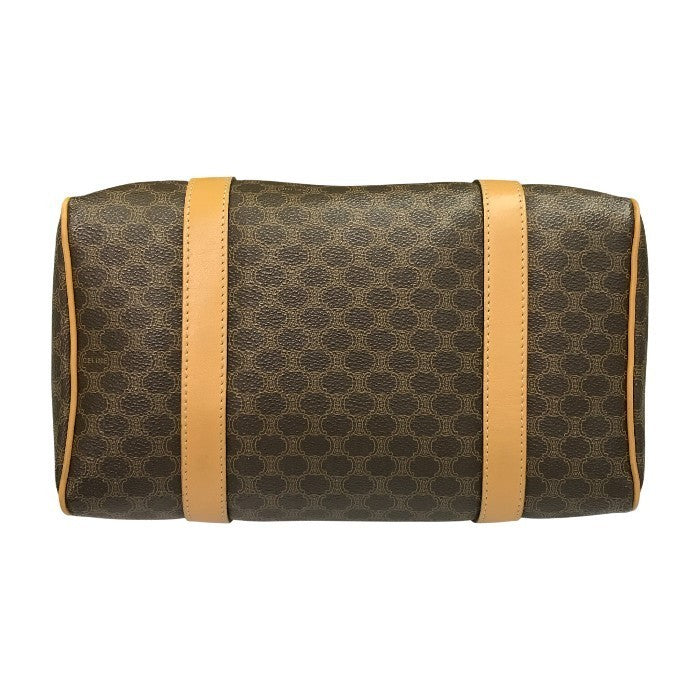 CELINE セリーヌ ボストンバッグ レディース マカダム柄 PVC ハンドバッグ ブラウン 中古 T1