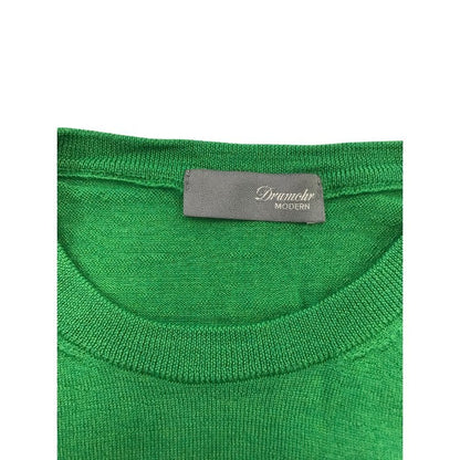 Drumohr ドモルア ニットトップス メンズ 秋冬 ラナメリノウール100％ グリーン Mサイズ 中古 M1