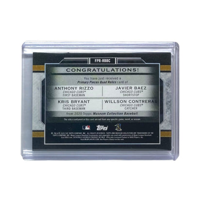 TOPPS MLBカード MUSEUM COLLECTION ANTHONY RIZZO KRIS BRYANT JAVIER BAEZ WILLSON CONTRERAS CHICAGO CUBS /75 #FPR-RBBC 中古 IT2