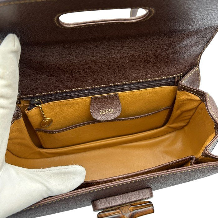 GUCCI グッチ バンブー 2WAY ショルダーバッグ 000.1448.0633 ハンドバッグ 鞄 おしゃれ 希少 ブラウン ブランド レディース 中古 W４