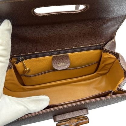 GUCCI グッチ バンブー 2WAY ショルダーバッグ 000.1448.0633 ハンドバッグ 鞄 おしゃれ 希少 ブラウン ブランド レディース 中古 W４