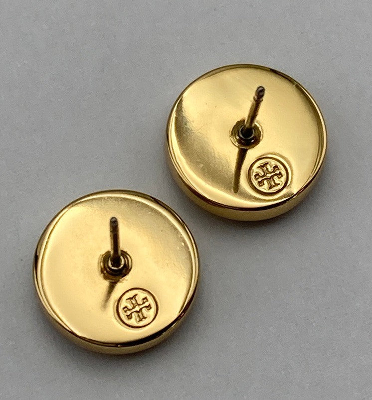 TORY BURCH トリーバーチ キラ エナメル サークルスタッドピアス 中古 D4