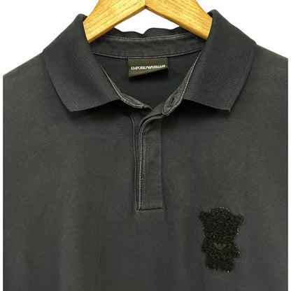 Emporio Armani エンポリオ・アルマーニ ベア ワッペン ポロシャツ 3H1F72 1J91Z M メンズ 半袖 夏 カジュアル 中古 W４