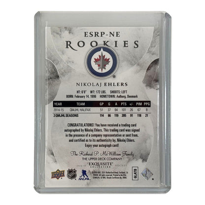 UPPER DECK NHLカード EXQUISITE COLLECTION NIKOLAJ EHLERS WINNIPEG JETS /149 #ESRP-NE 中古 IT1
