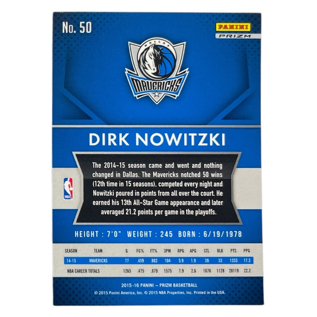 PANINI NBAカード PRIZM DIRK NOWITZKI DALLAS MAVERICKS #50 中古 IT2