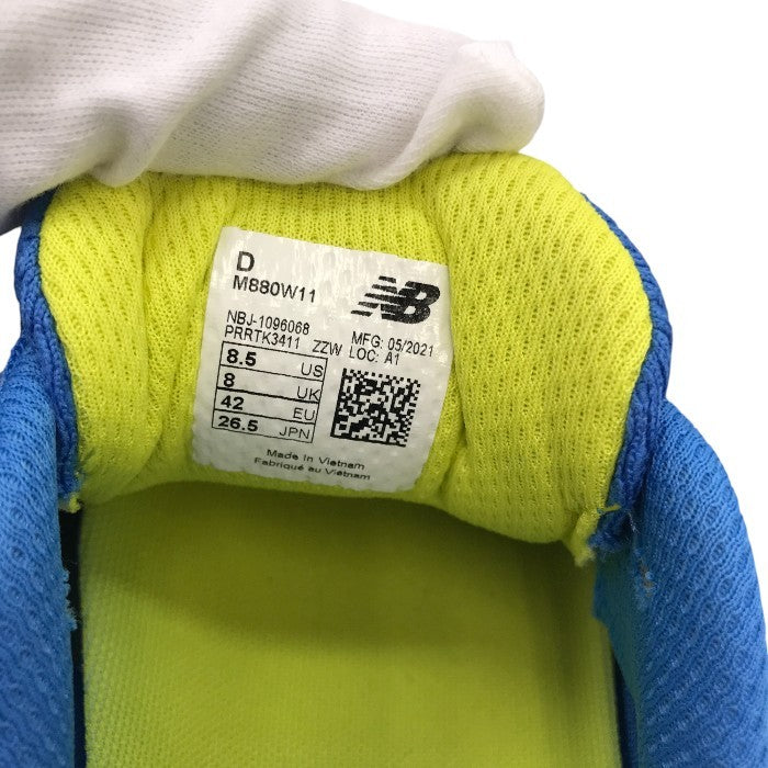 new balance ニューバランス スニーカー メンズ オールシーズン ローカット マルチカラー 26.5cm M880W11 中古 M1
