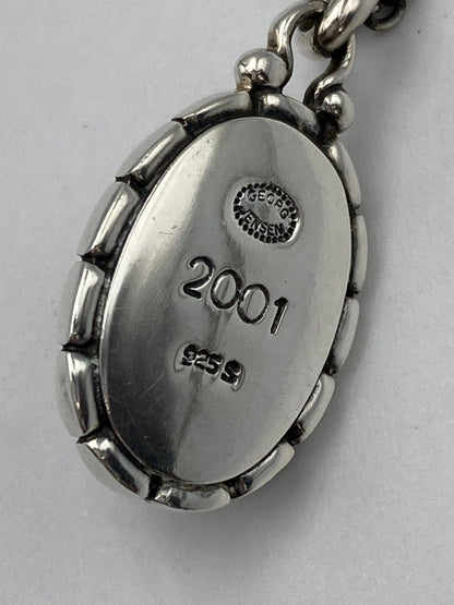 GEORG JENSEN ジョージジェンセン 2001年 ヘリテージ イヤーネックレス SV925 琥珀 中古 D4