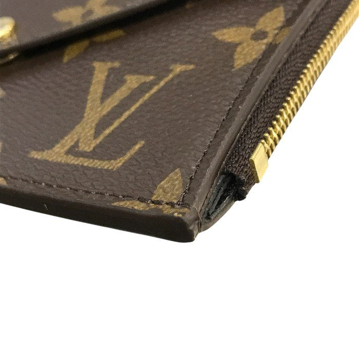 LOUIS VUITTON ルイヴィトン モノグラム ポルトカルトレクトヴェルソ コインケース ユニセックス キーリング カードケース ブラウン M69431 中古 T1