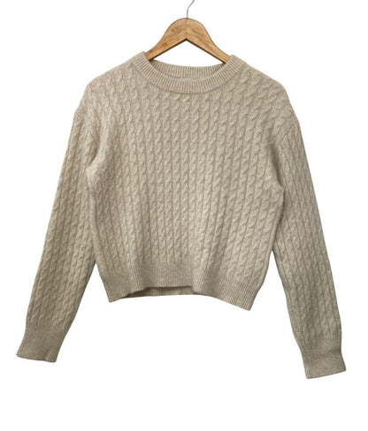 ROPE ロペ フォックスファー 46％ ケーブルニット レディース 中古 D4