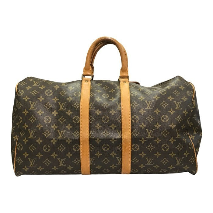 LOUIS VUITTON ルイヴィトン モノグラム キーポル 50 ボストンバッグ ユニセックス 旅行鞄 廃番 ブラウン M41426 中古 T1
