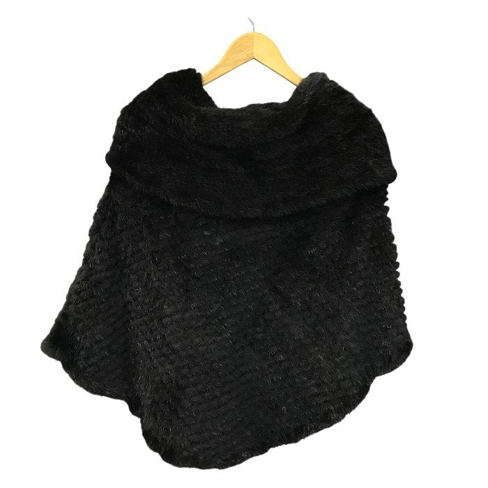 ARBORENTE ミンクファー ポンチョ レディース 冬 リアルファー アシンメトリー ダークブラウン M-Lサイズ 中古 T1