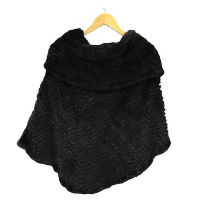 ARBORENTE ミンクファー ポンチョ レディース 冬 リアルファー アシンメトリー ダークブラウン M-Lサイズ 中古 T1