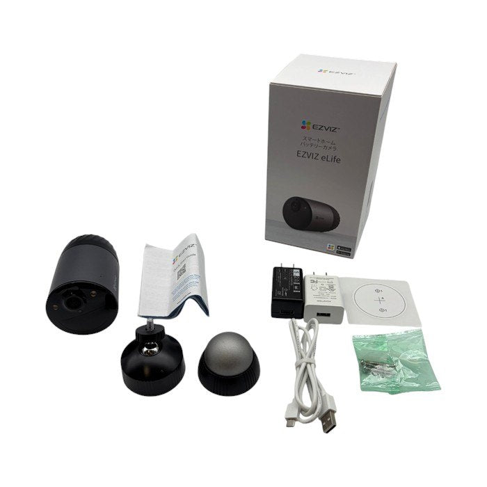 EZVIZ 2MPバッテリー内蔵 Wi-Fi対応 監視カメラ BC1C-STAND-ALONE CS-BC1C 防犯カメラ 充電式 家庭用 中古 W1
