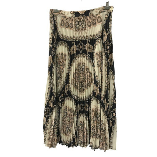 ETRO エトロ スカート レディース プリーツ ロング丈 マルチカラー 38サイズ 222-18199-5072 ペイズリー柄 総柄 ボトムス 中古 KW1