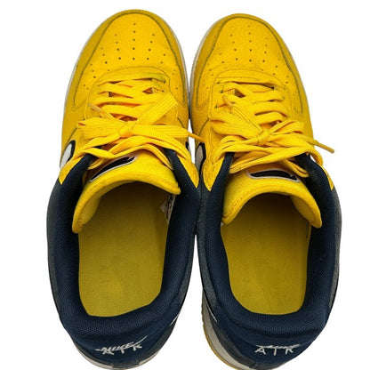 NIKE ナイキ エアフォース スニーカー AO24399-700 28cm 靴 シューズ メンズ イエロー ネイビー 中古 W４