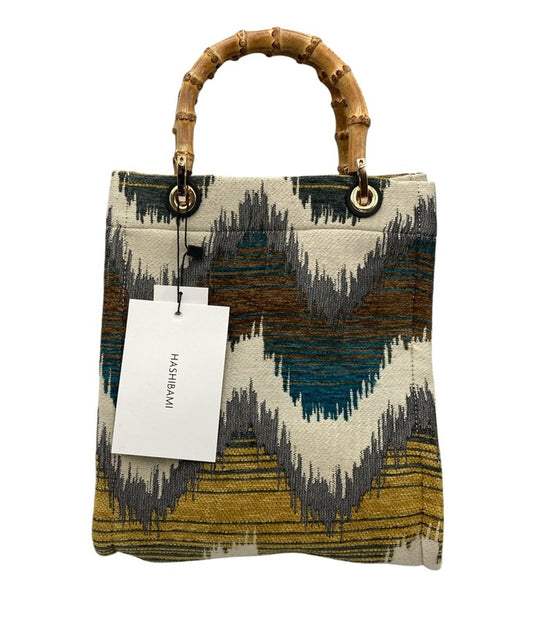 HASHIBAMI ハシバミ ジャガード バンブートート ミニ 中古 D4