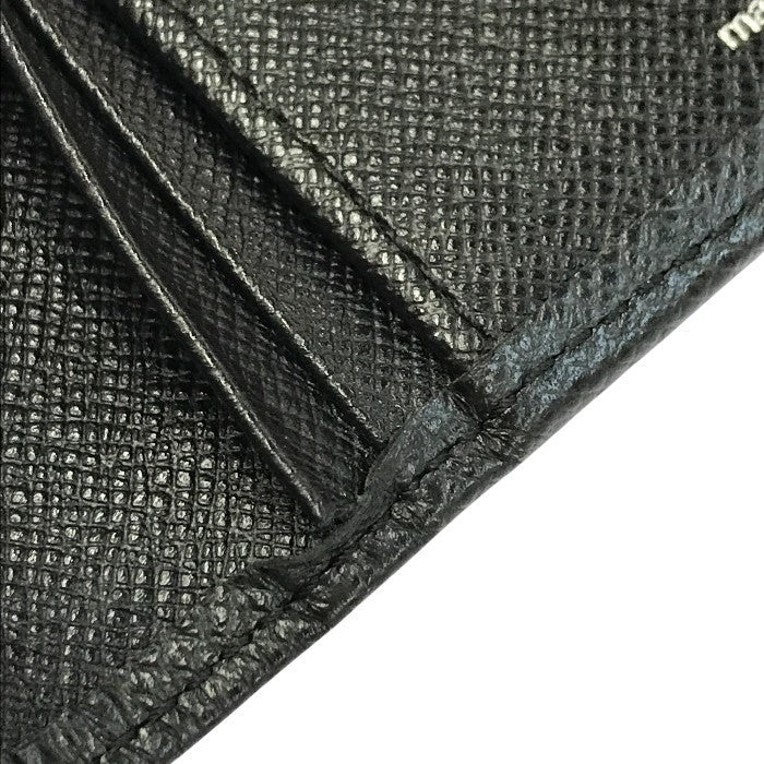 LOUIS VUITTON ルイヴィトン タイガ ポルトフォイユ・ブラザ 長財布 メンズ 2つ折り 旧型 小銭入れあり ブラック M30501 中古 T1