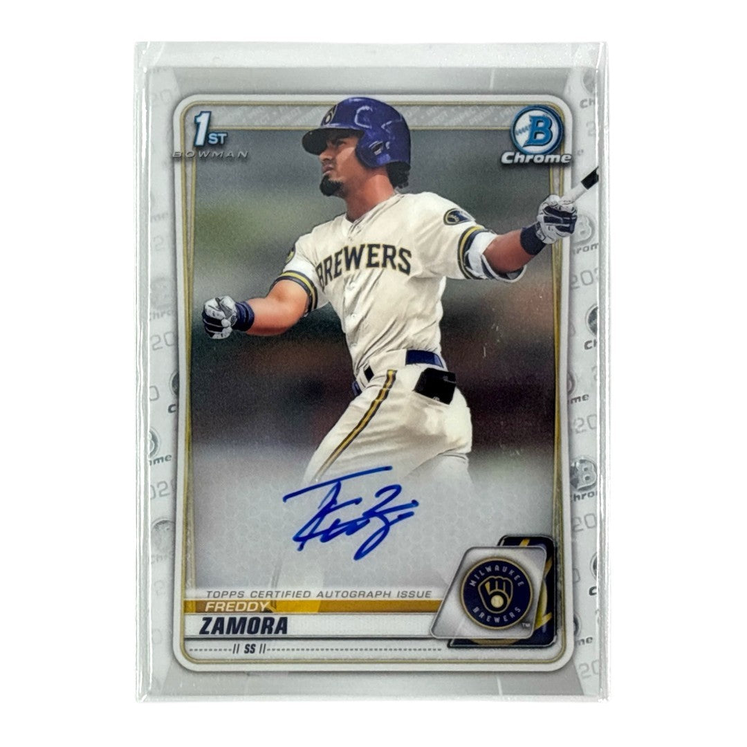 TOPPS MLBカード BOWMAN CHROME 1ST FREDDY ZAMORA MILWAUKEE BREWERS #CDA-FZ 中古 IT1