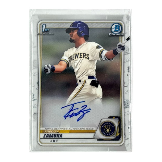 TOPPS MLBカード BOWMAN CHROME 1ST FREDDY ZAMORA MILWAUKEE BREWERS #CDA-FZ 中古 IT1
