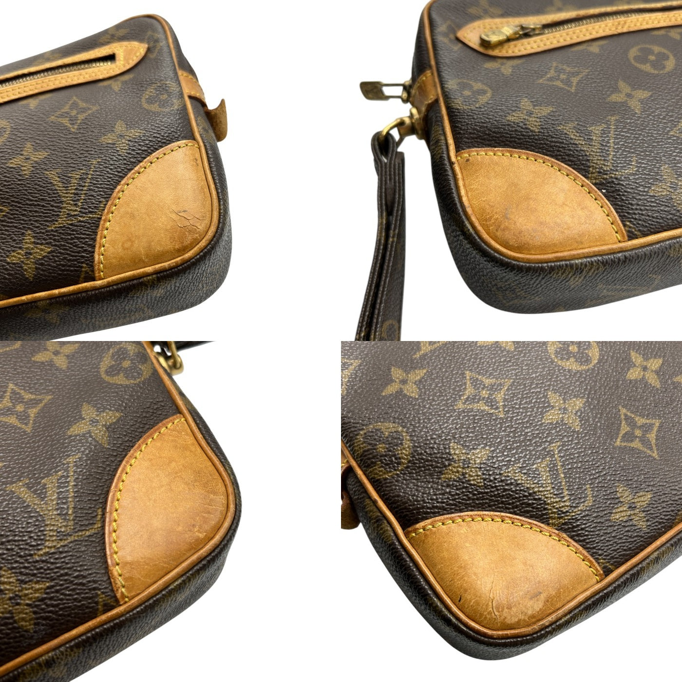 LOUIS VUITTON ルイヴィトン モノグラム マルリードラゴンヌ M51825 セカンドバッグ クラッチバッグ ブランド メンズ レディース 中古 W４