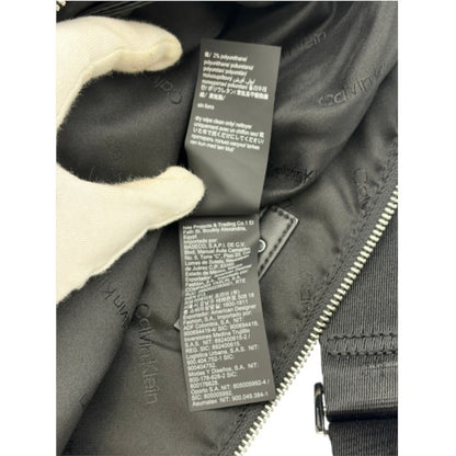 Calvin Klein カルバンクライン ナイロン ショルダーバック 鞄 レディース ブラック 中古 W1