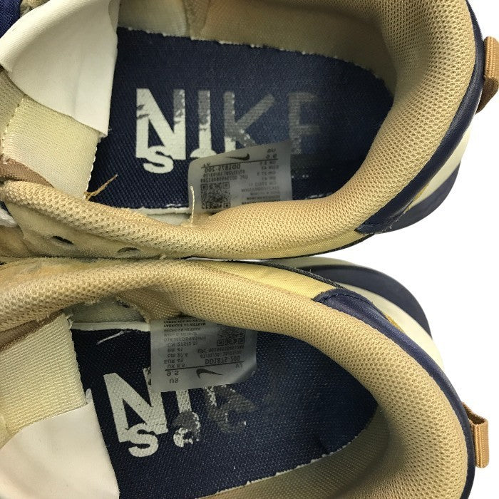 NIKE × SACAI ヴェイパーワッフル スニーカー メンズ ローカット コラボ VAPORWAFFLE ベージュ/ネイビー/ホワイト 27.5cm DD1875-200 中古 T1