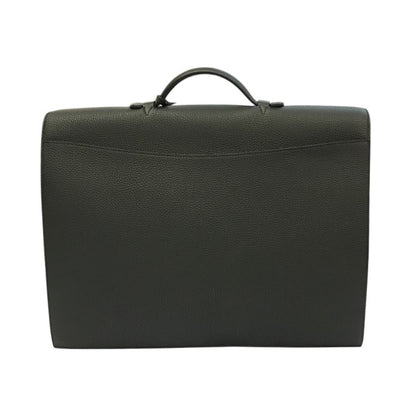 HERMES エルメス サックアデペッシュ ブリーフケース メンズ ビジネスバッグ 書類ケース シルバー金具 ブラック 中古 T1