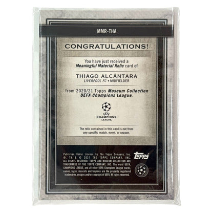 TOPPS サッカーカード MUSEUM COLLECTION THIAGO ALCANTARA LIVERPOOL 126/150 #MMR-THA 中古 IT1