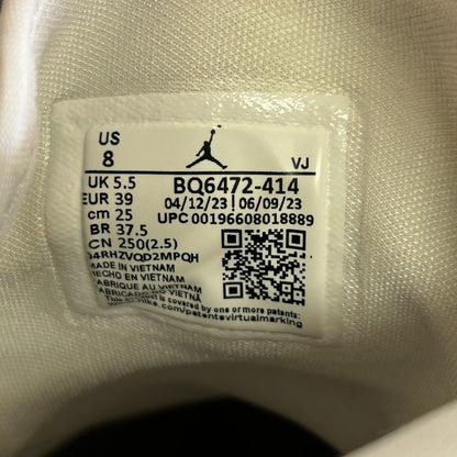 NIKE ナイキ AIR JORDAN エアジョーダン 25cm BQ6472 414 スニーカー 靴 シューズ レディース メンズ ネイビー ホワイト 中古 W1