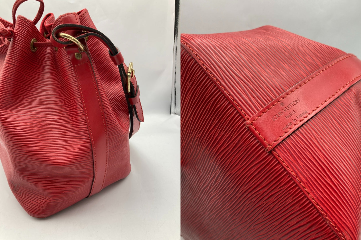 LOUIS VUITTON ルイヴィトン エピ プチ・ノエ 巾着 ショルダーバッグ カスティアンレッド M44107 中古 D4