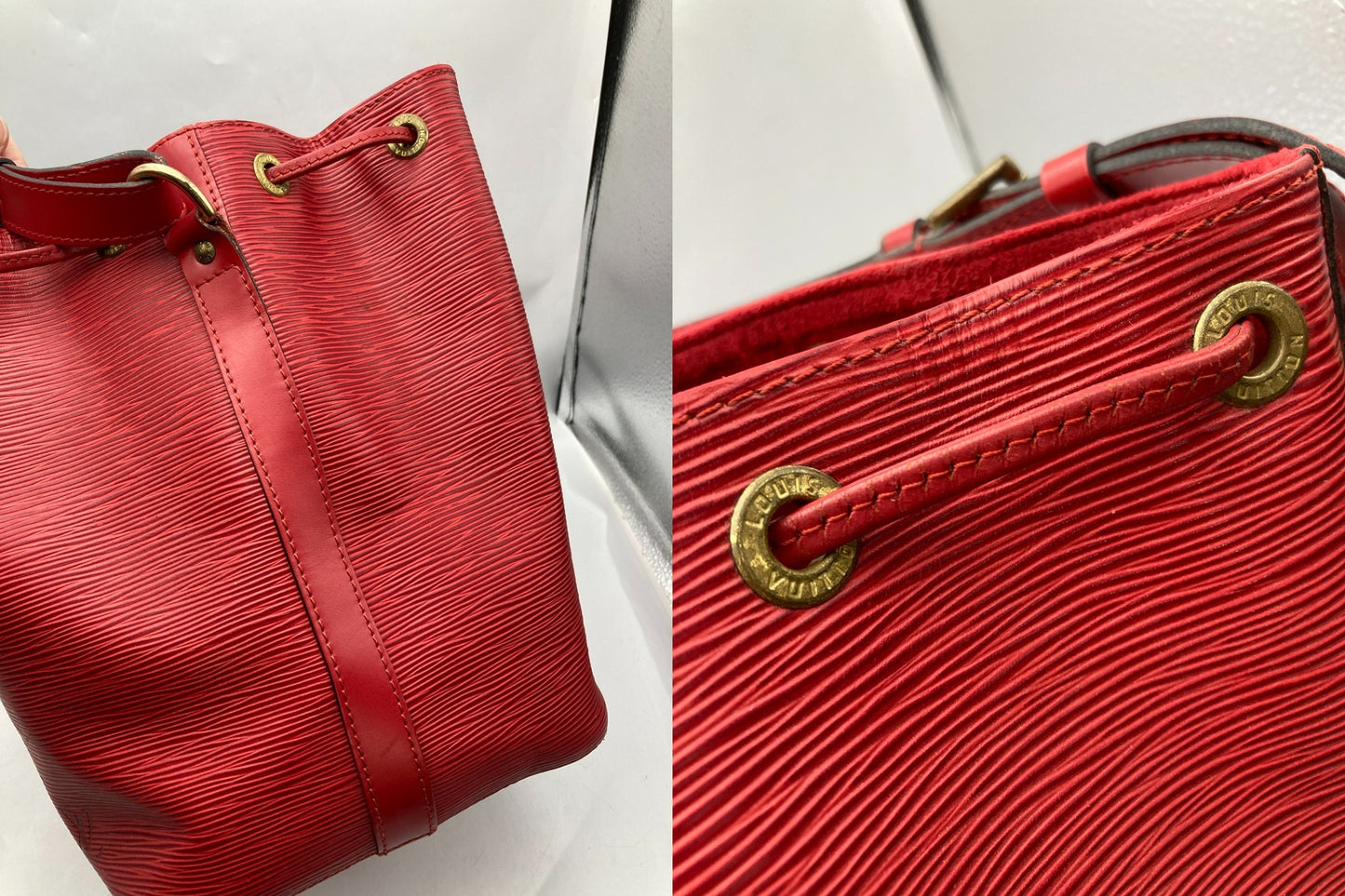 LOUIS VUITTON ルイヴィトン エピ プチ・ノエ 巾着 ショルダーバッグ カスティアンレッド M44107 中古 D4