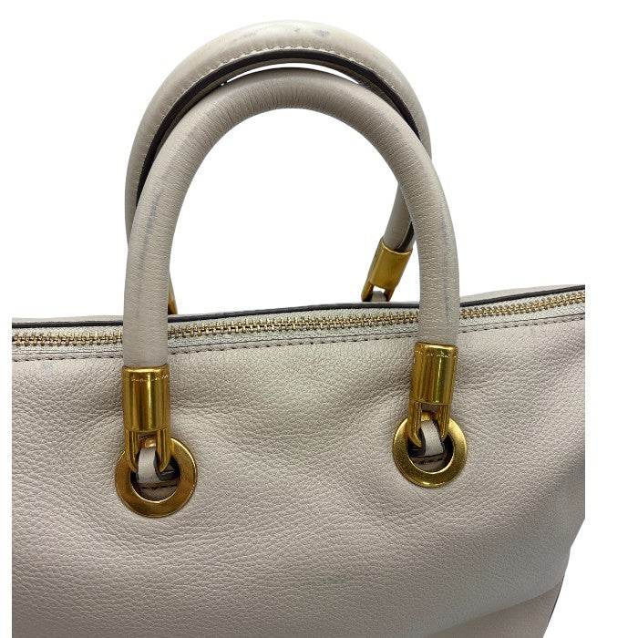 MARC BY MARC JACOBS マーク バイ マーク ジェイコブス レザー ショルダーバッグ ベージュ ハンドバッグ 2WAY 斜め掛け 肩掛け 鞄 ブランド 中古 W４